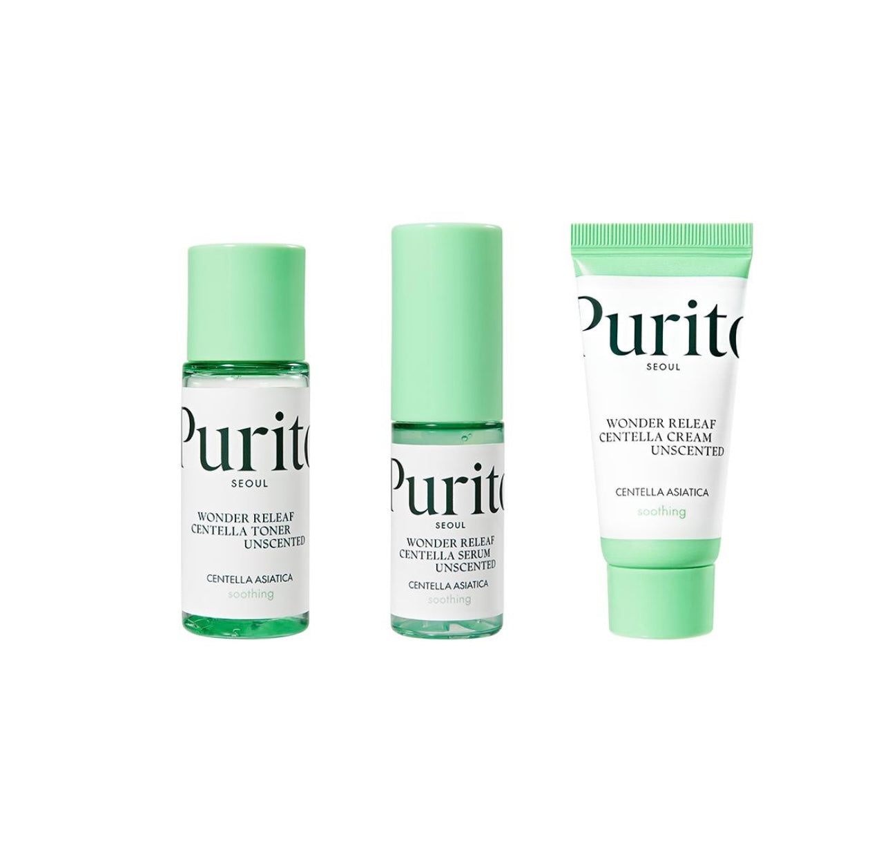PURITO

Wonder Releaf Centella Mini Kit Unscented