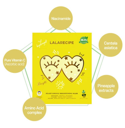 LALARECIPE HEART GOGGLE BRIGHTENING MASK 10 PCS